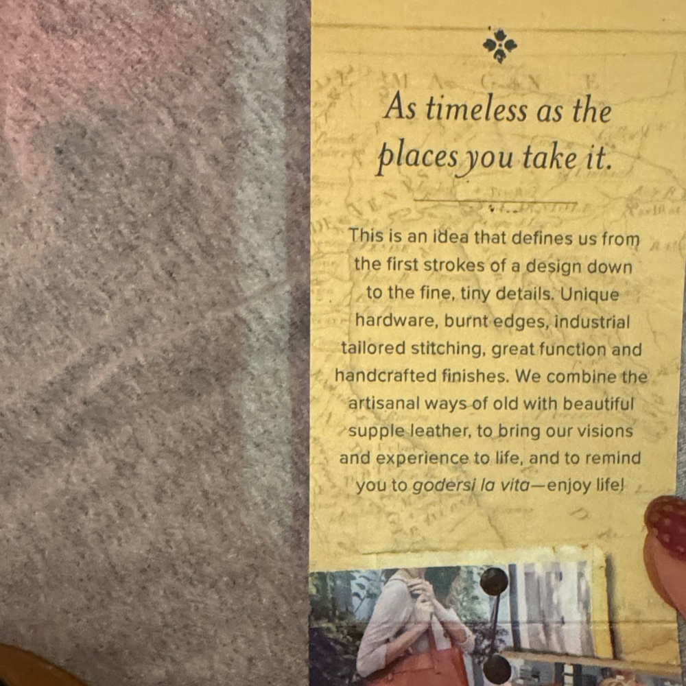 Embossed Leather Backpack - Tan - image 3